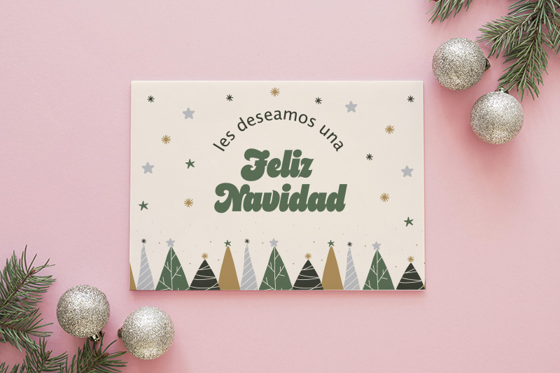 Impresión tarjeta de felicitación navideña